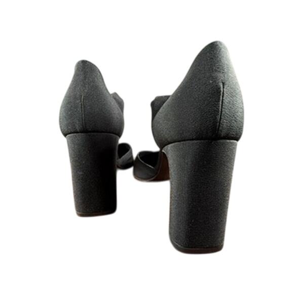 RICHARD TYLER Closed Toes Heels Black Suede and Leather Made in Italy Size 7 - Picture 4 of 7